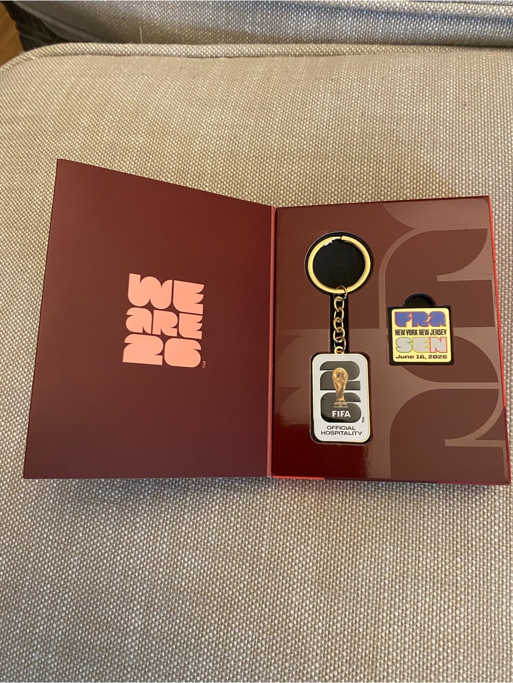 FIFA World Cup Official Hospitality France & Senegal Keychain & Pin Set